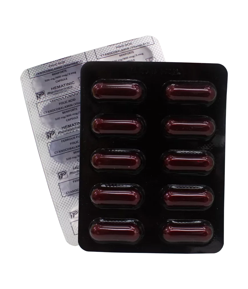 BENIFORTE Ferrous Fumarate / Folic Acid / Vit. B12 500mg / 800mcg